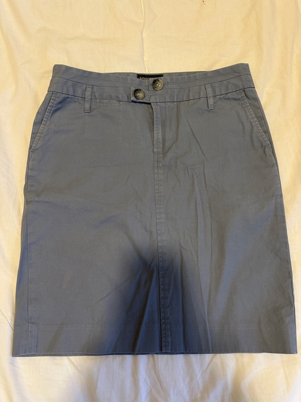 Banana Republic Cotton Skirt Casul - Gray/Blue - Women's Size 2